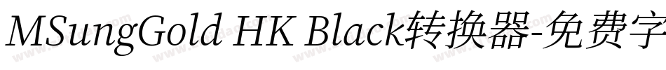 MSungGold HK Black转换器字体转换
